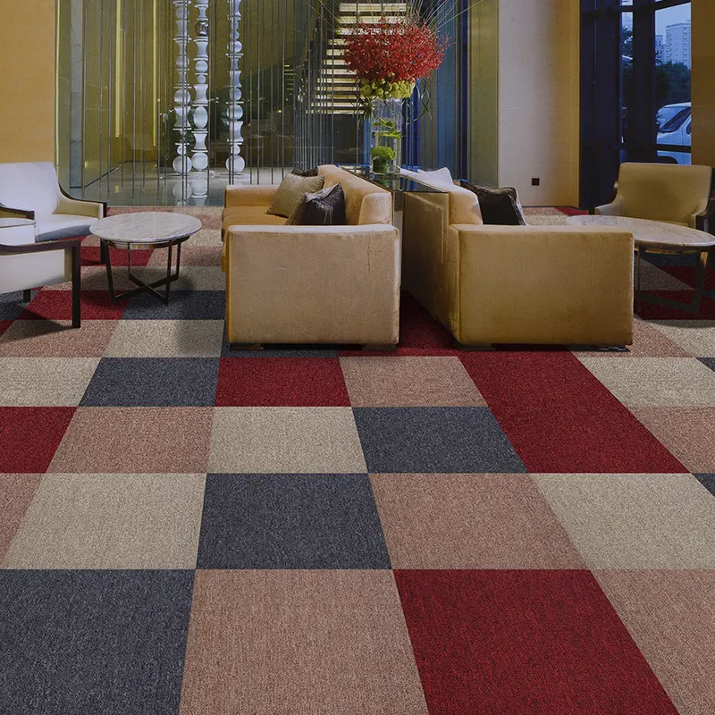Polypropylene Floor Carpet 50x50cm With PVC Backing
