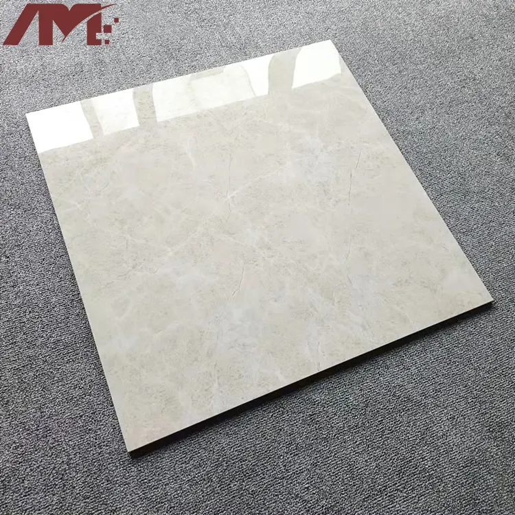 Marble-Look Glossy Porcelain Floor Tile 600x600mm