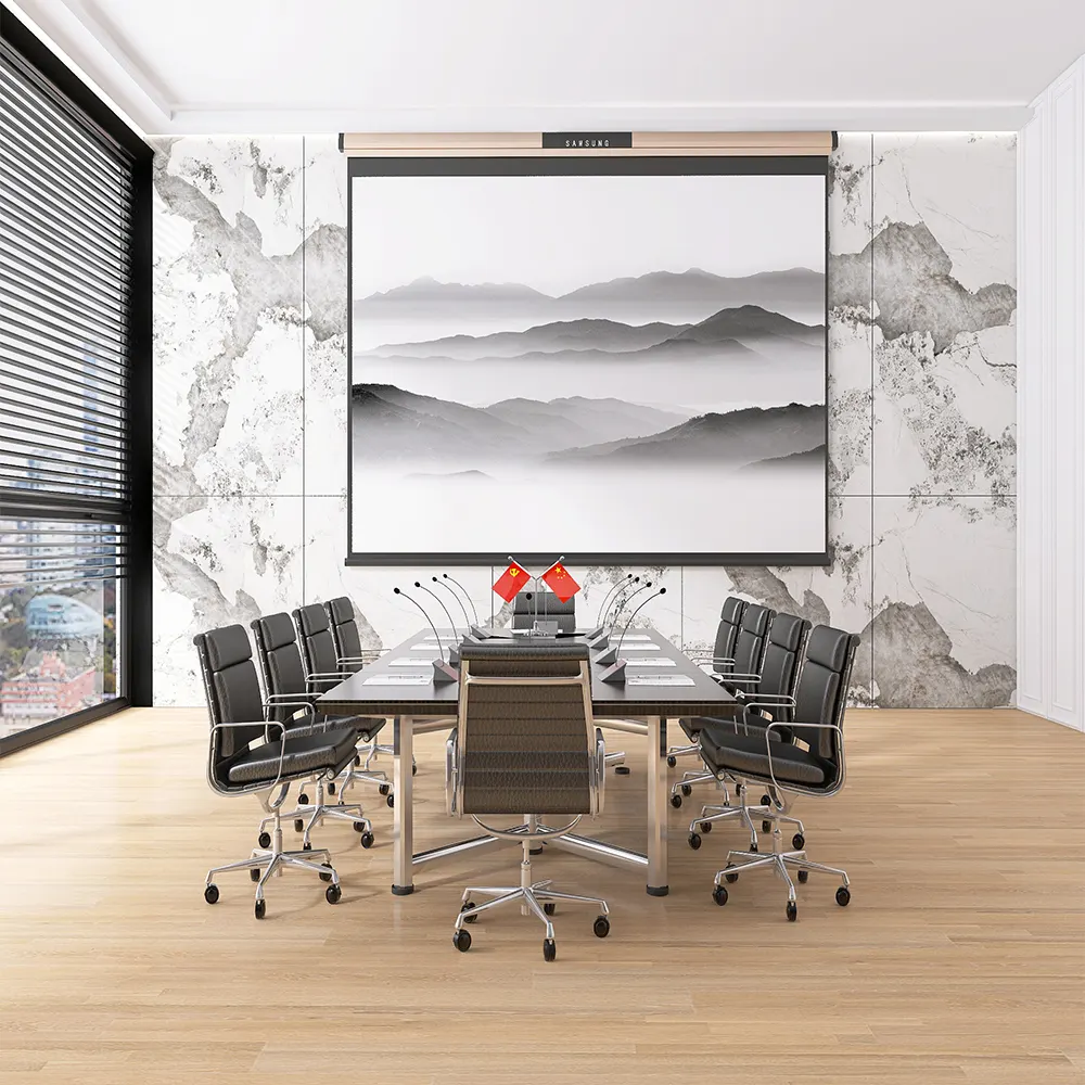 Marble-Look White Glossy Sintered Stone Slab 1600x3200mm