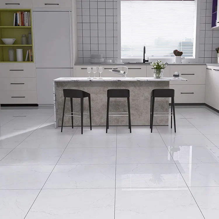Stone-Look Polished Porcelain Floor Tile 600x600mm