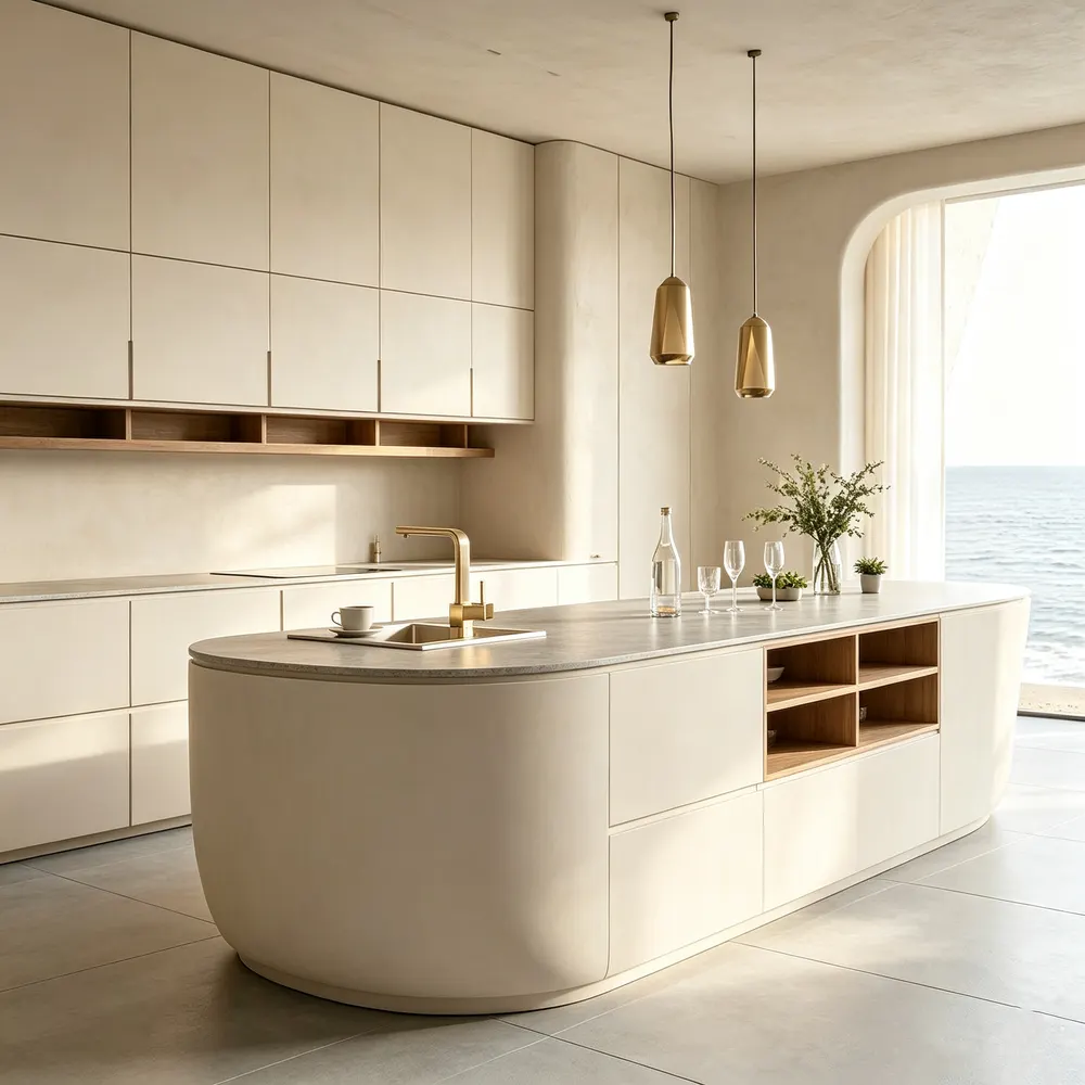 Modern MDF Modular Kitchen Cabinet Set Custom Size