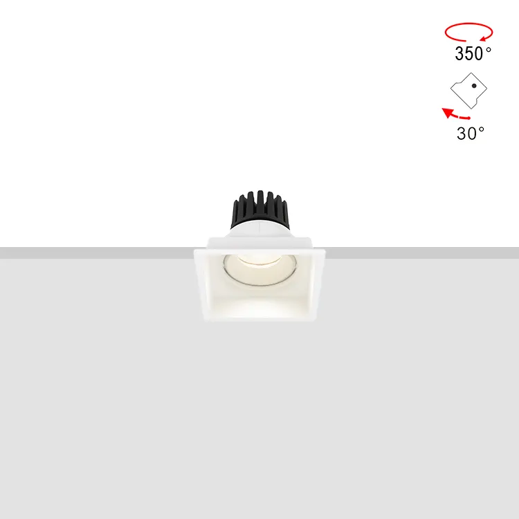 Anti-Glare Dimmable Recessed COB LED Downlight 8-28W IP65