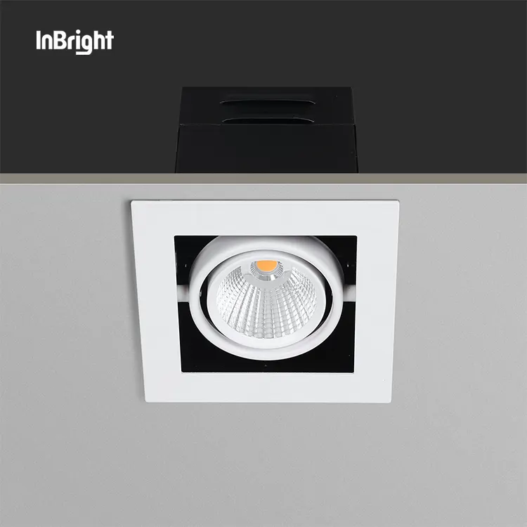 Adjustable Recessed Aluminum LED Grille Spotlight 10-30W