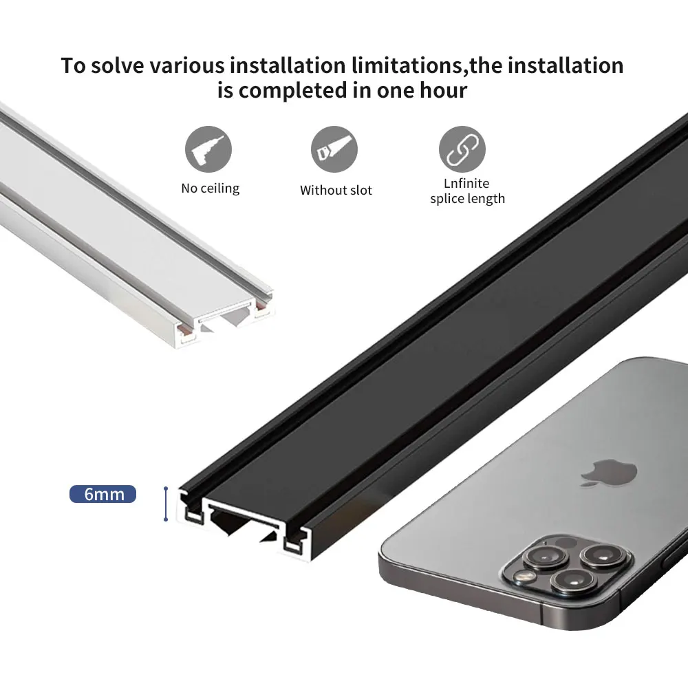 Adjustable Slim Aluminum LED Track Spotlight 48V product sample