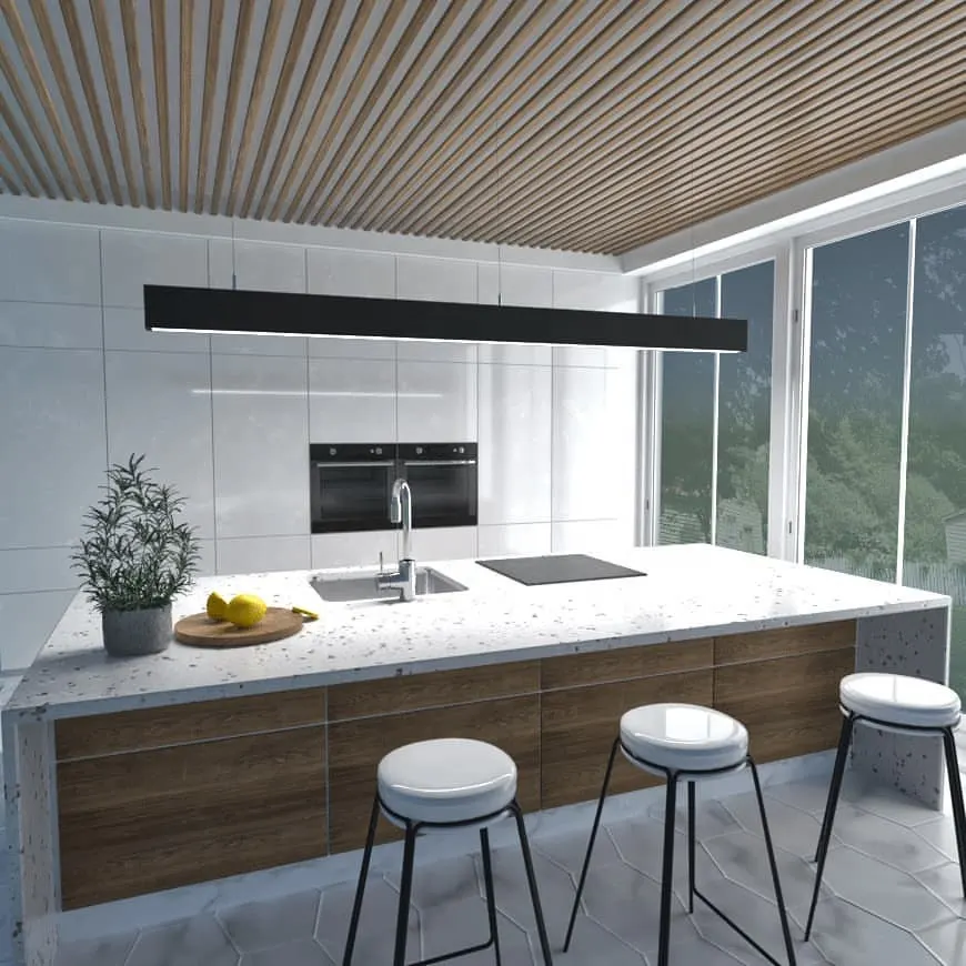 Smart Aluminum Linear LED Pendant Light 20-50W