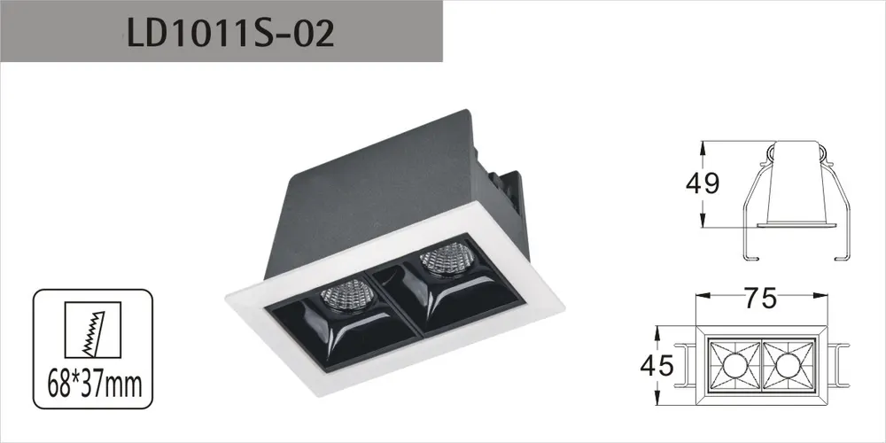 Trimless Recessed Aluminum LED Downlight