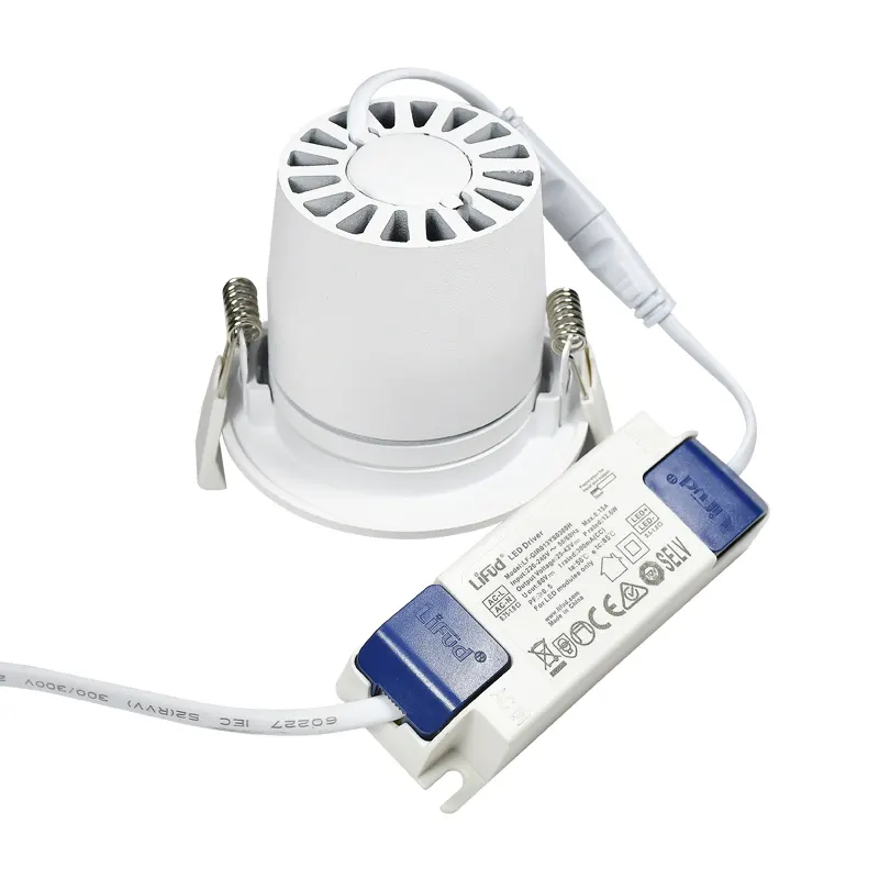 Anti-Glare Recessed Round COB LED Downlight 5-15W 220-240V