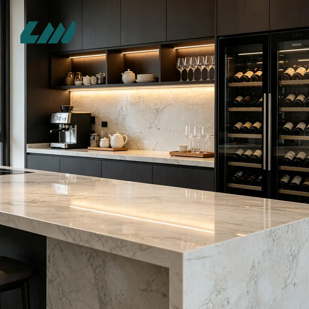 Polished Engineered Quartz Slab 3200x1600mm