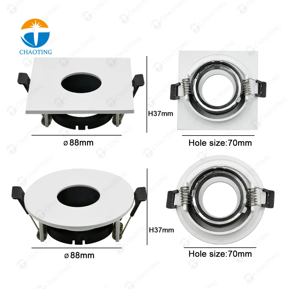 Aluminum Downlight Housing Black/White MR16