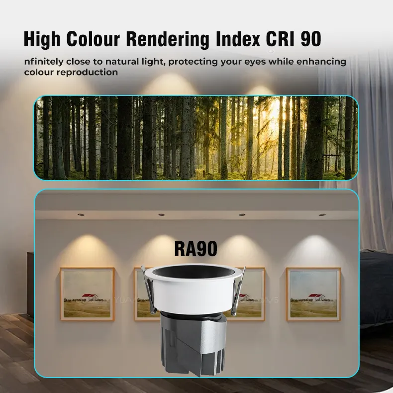 Adjustable Dimmable Aluminum LED Ceiling Light 10-12W IP44