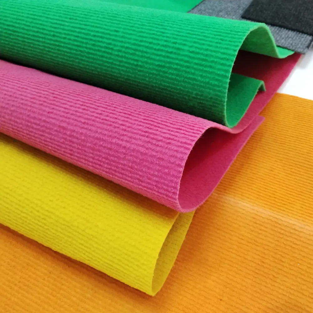 Nonwoven Ribbed Polyester Exhibition And Event Carpet 2-6mm Thick