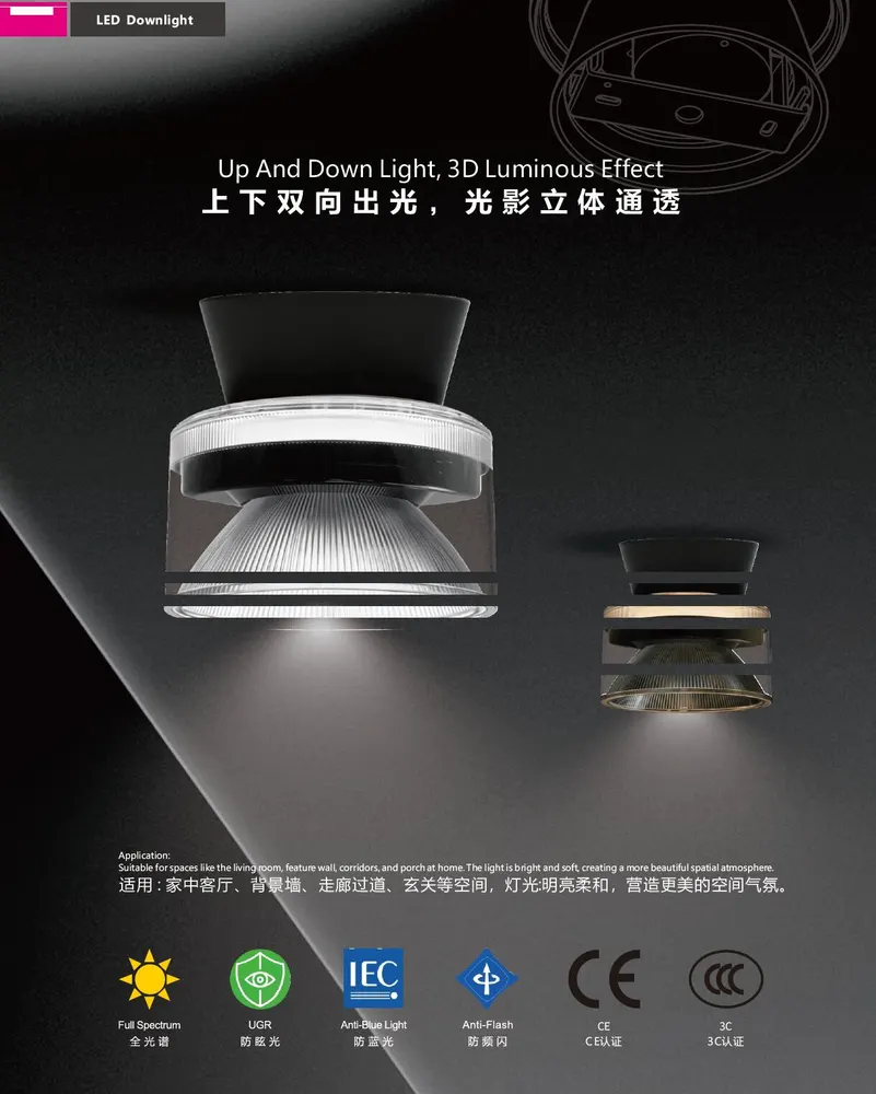 Surface-Mounted PC LED Downlight 9-25W