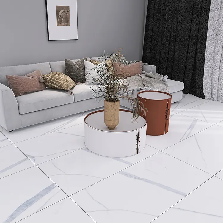 Marble-Look Polished Porcelain Wall And Floor Tile 600x1200mm