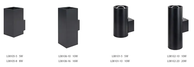 Dimmable Aluminum LED Wall Light Black/White 5-20W IP65