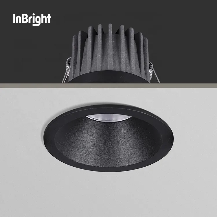 Anti-Glare Dimmable Recessed COB LED Downlight 5-18W
