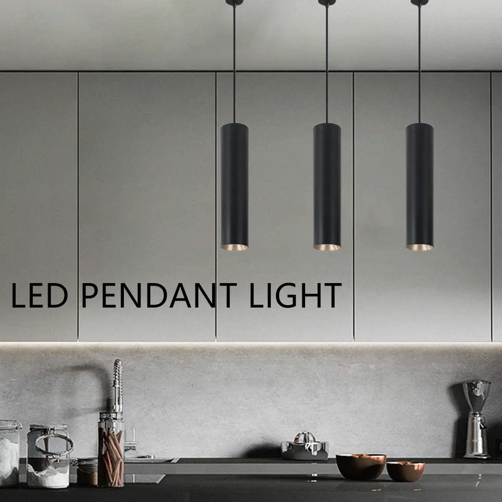 Aluminum LED Cylinder Pendant Light 10-30W