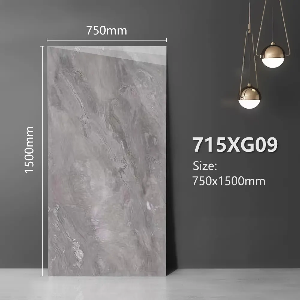 Non-Slip Stone-Look Polished Porcelain Wall Tile 750x1500mm