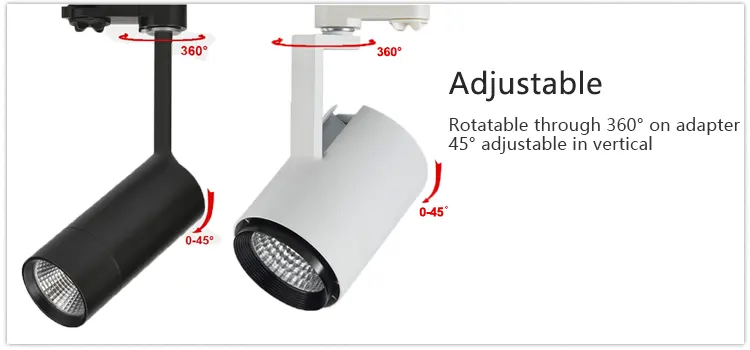 Aluminum LED Track Spotlight Black/White 10-40W