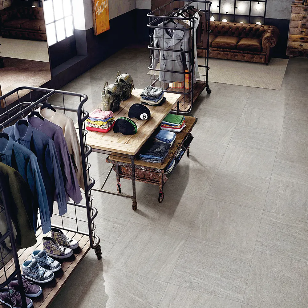 Non-Slip Stone-Look Porcelain Outdoor Tile 600x1200mm 18mm Thick