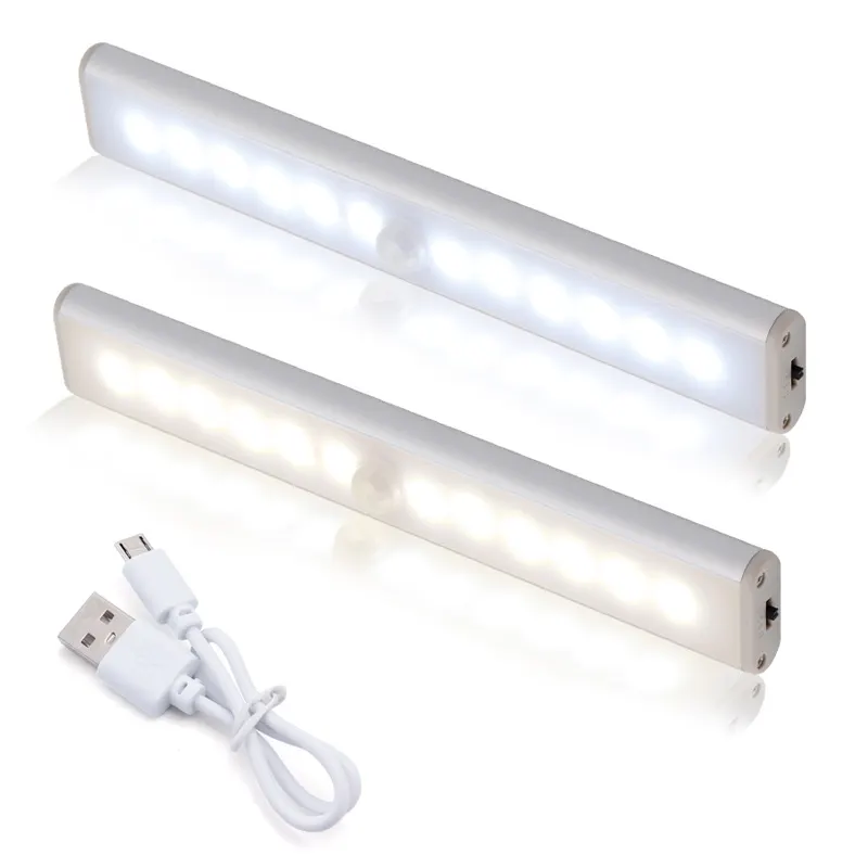 Motion-Sensor Rechargeable Touch-Controlled Smart LED Cabinet Light 20x5x5