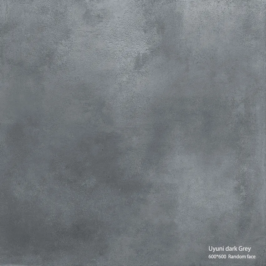 Non-Slip Concrete-Look Gray Matte Porcelain Floor Tile 600x600mm