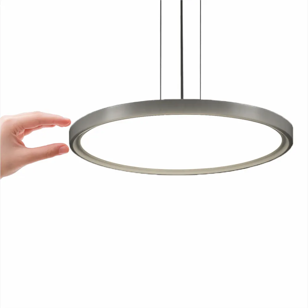Dimmable Round Aluminum LED Panel Light 55x15x15 24-96W