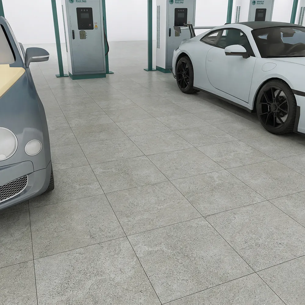 Non-Slip Stone-Look Matte Porcelain Wall and Floor Tile 600x600mm 20mm Thick