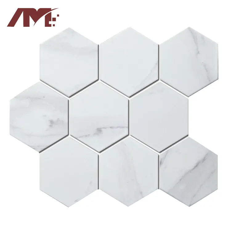 Black/Gold Hexagonal Ceramic Mosaic Tile 300x3000mm