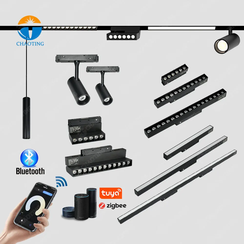 Adjustable Aluminum Magnetic LED Track Spotlight 6-40W 48V