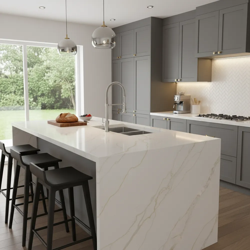 Calacatta Gold Engineered Quartz Slab 3200x1600mm