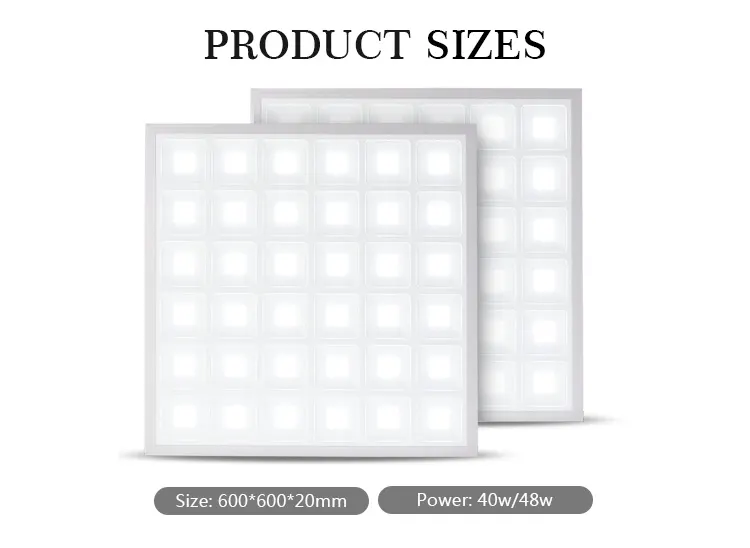Anti-Glare Recessed LED Panel Light 595x595mm 40W IP33