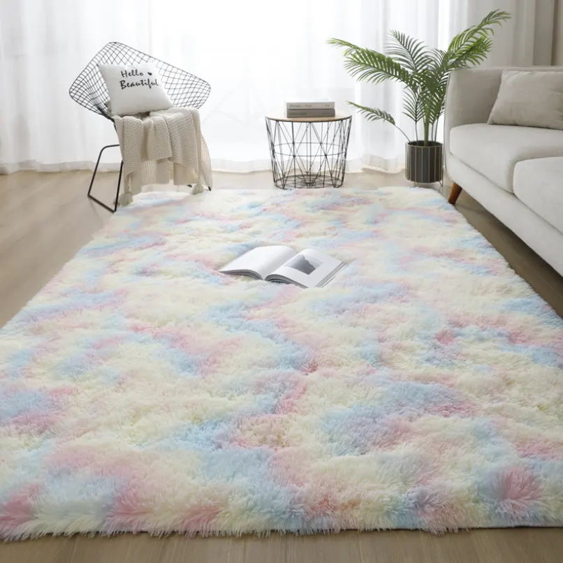 Polyester Area Rug 30-50mm Thick With Latex Backing