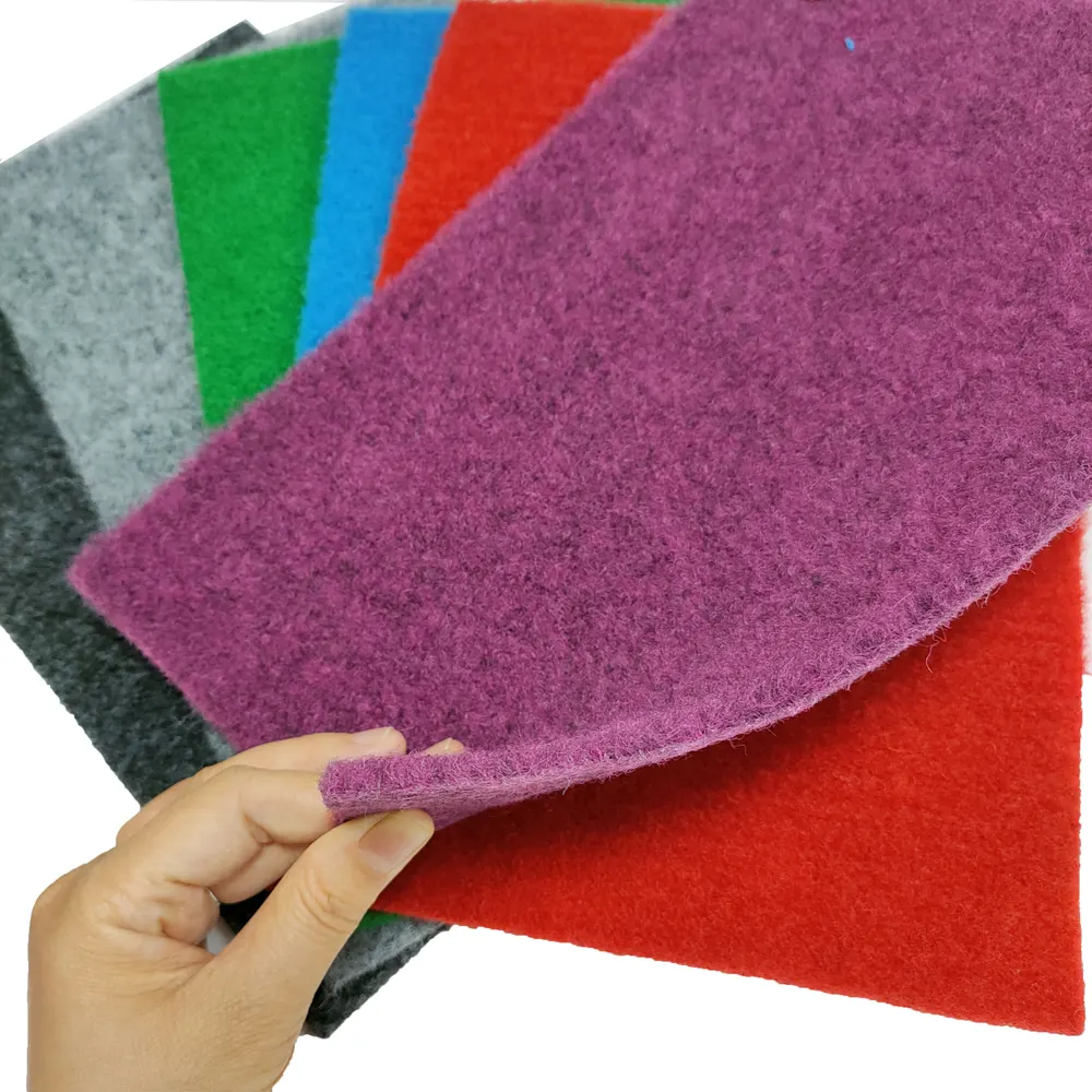 Nonwoven Velour Dark Gray Polyester Exhibition And Event Carpet 4-8mm Thick