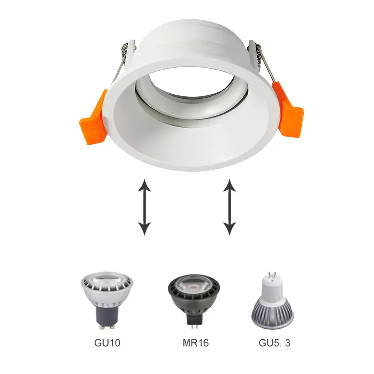 Recessed Aluminum Spotlight Mounting Bracket GU10 IP20/IP44