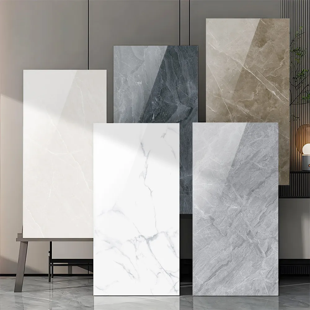Marble-Look Glazed Porcelain Floor Tile 600x1200mm