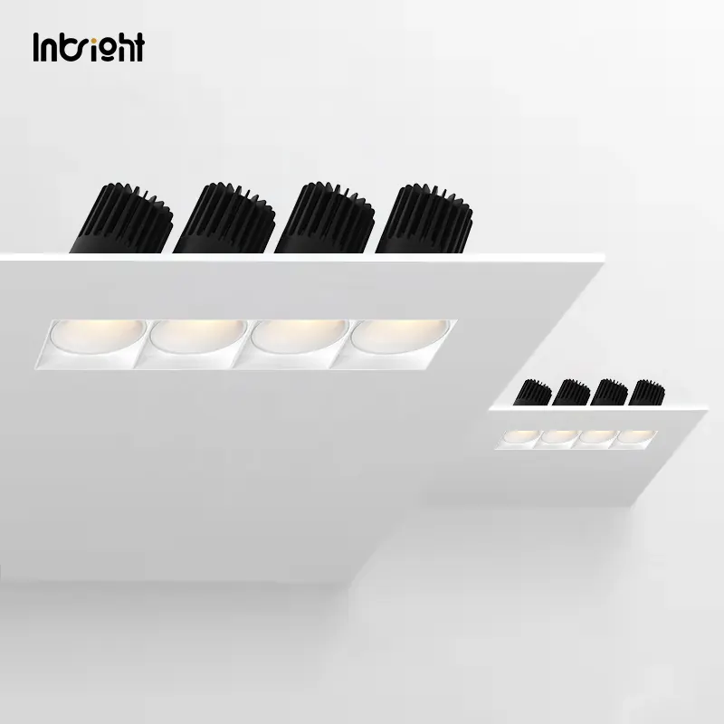 Anti-Glare Adjustable Trimless Recessed COB LED Downlight 10-28W