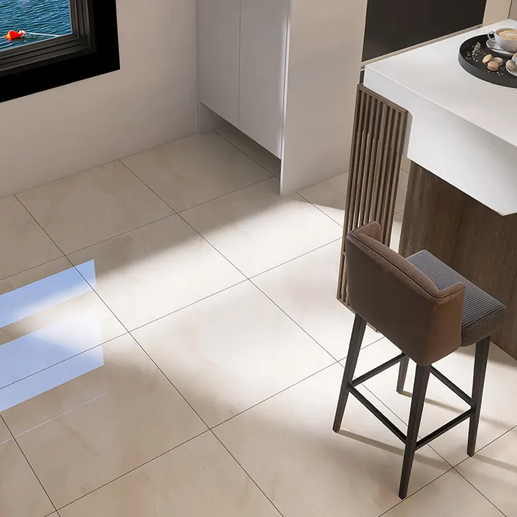 Stone-Look Polished Porcelain Floor Tile 600x600mm