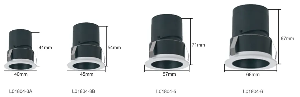 Adjustable Dimmable DALI Recessed LED Downlight 3-8W