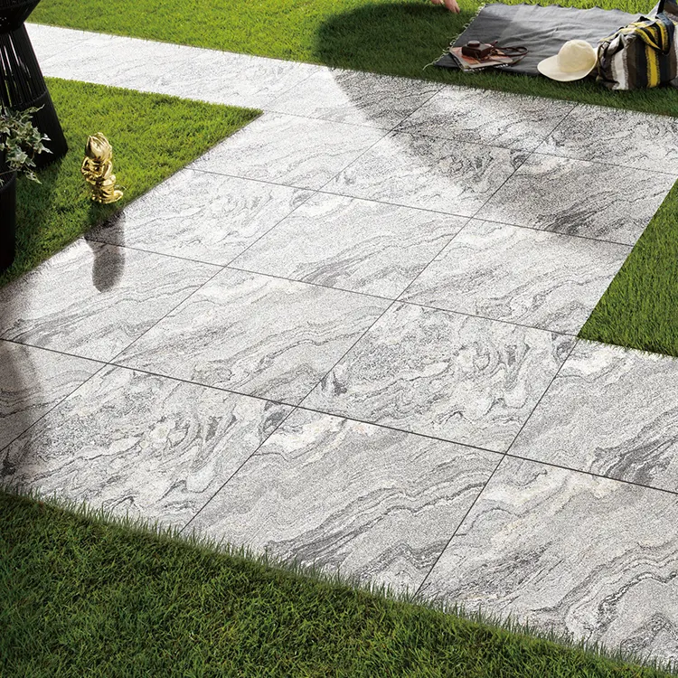 Non-Slip Granite-Look Gray Matte Porcelain Outdoor Tile 600x600mm