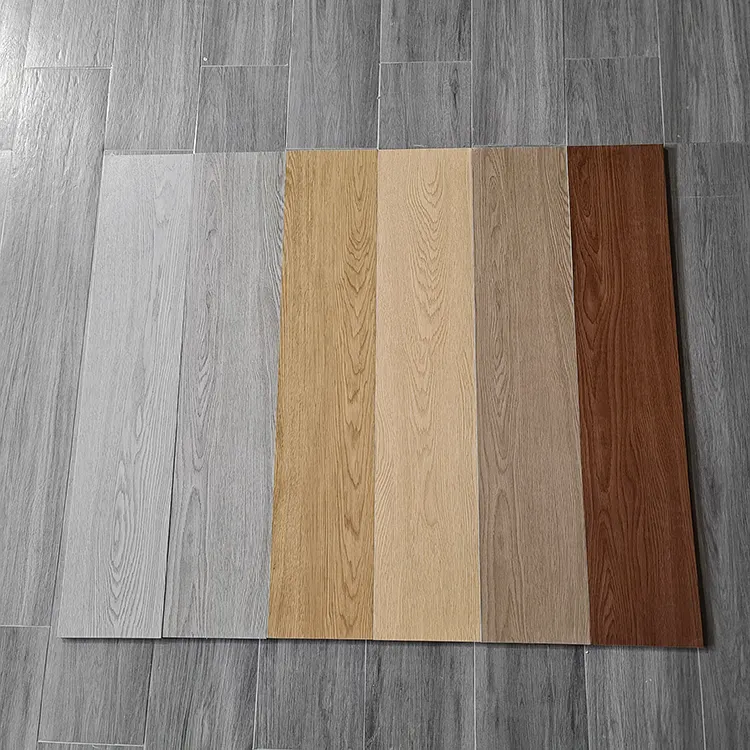 Non-Slip Wood-Look Gray Ceramic Wall And Floor Tile 150x800mm