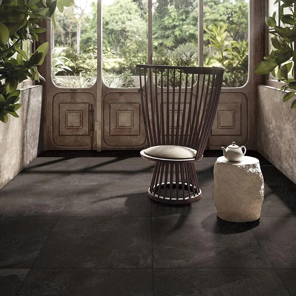 Non-Slip Stone-Look Porcelain Exterior Wall Tile 600x1200