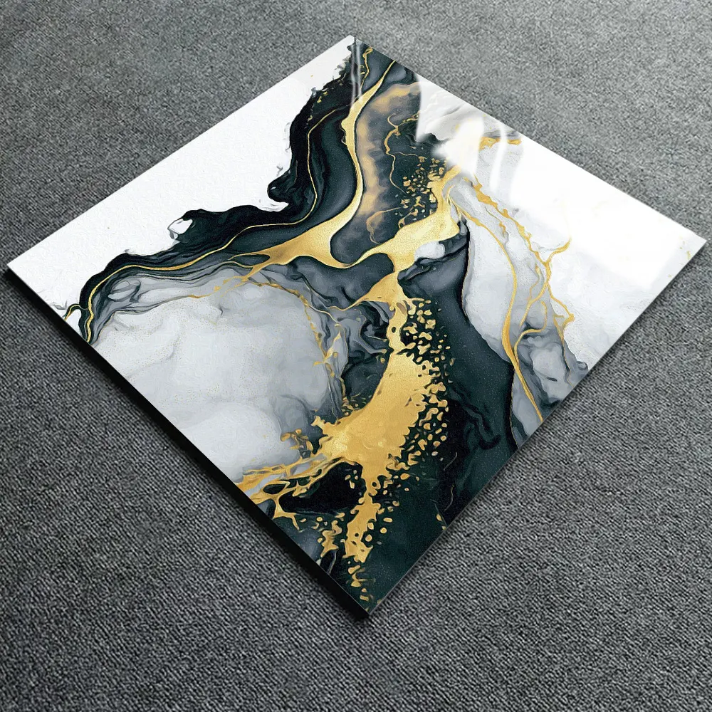 Stone-Look Polished Porcelain Floor Tile 600x600mm