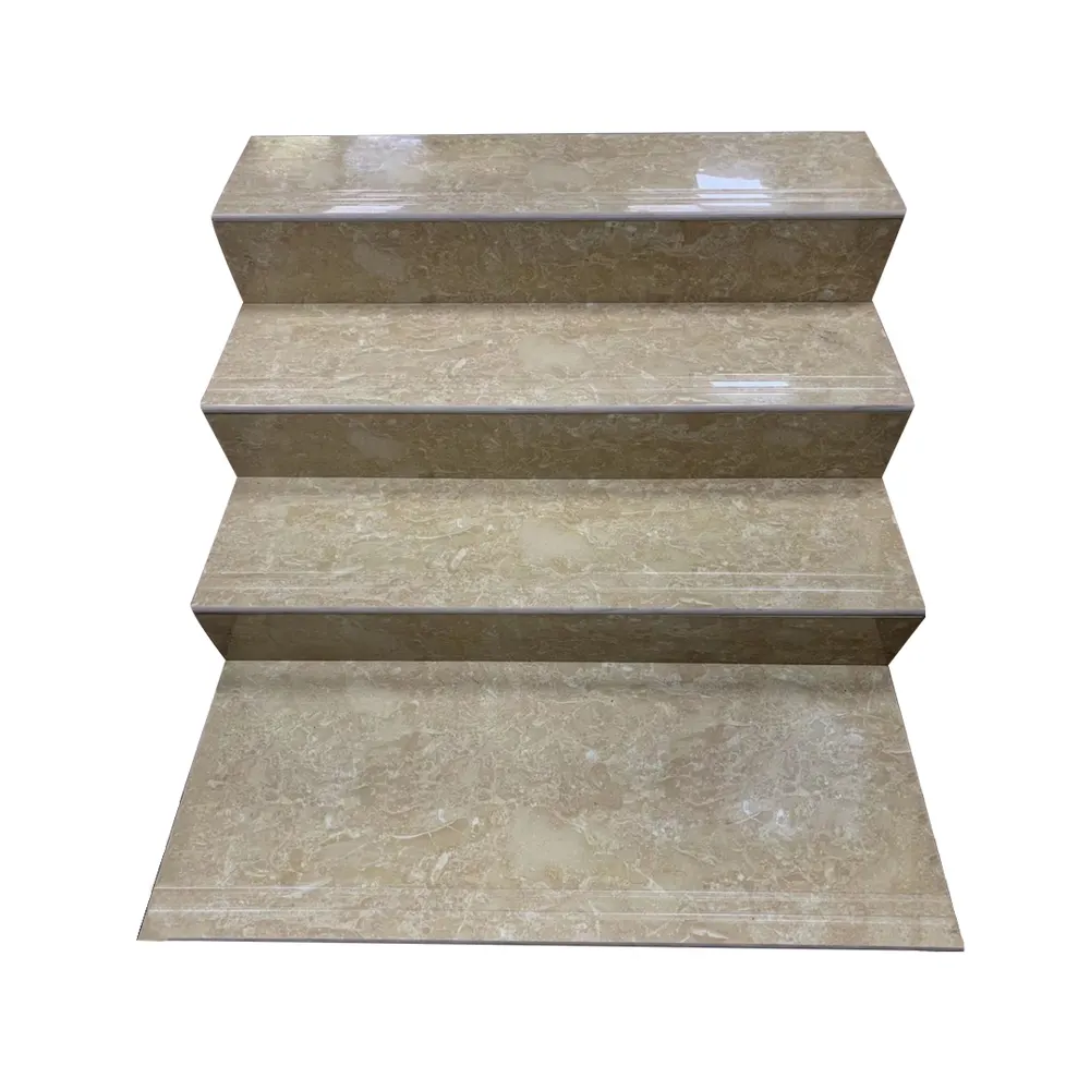 Marble-Look Porcelain Stair Tread Tile 470x1200mm