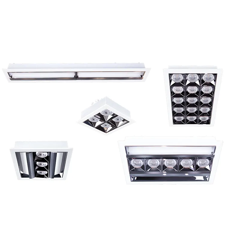 Recessed/Surface-Mounted Aluminum COB LED Grille Spotlight 6-36W