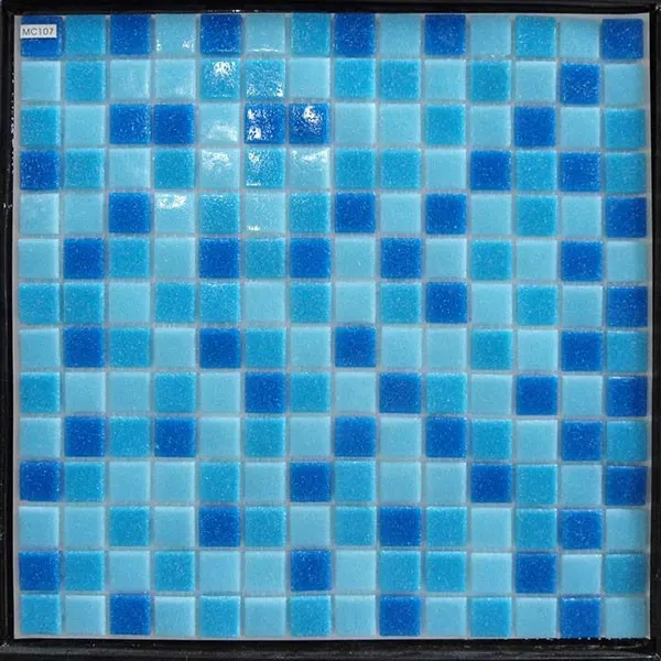 Blue Glass Mosaic Tile 6-8mm Thick