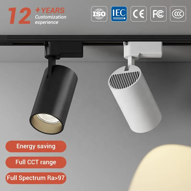 Aluminum COB LED Track Spotlight Black/White 20/30W product sample