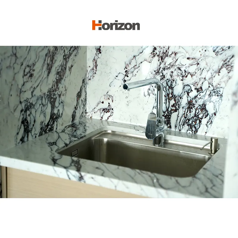 Black/White Engineered Quartz Slab 3200x1600mm