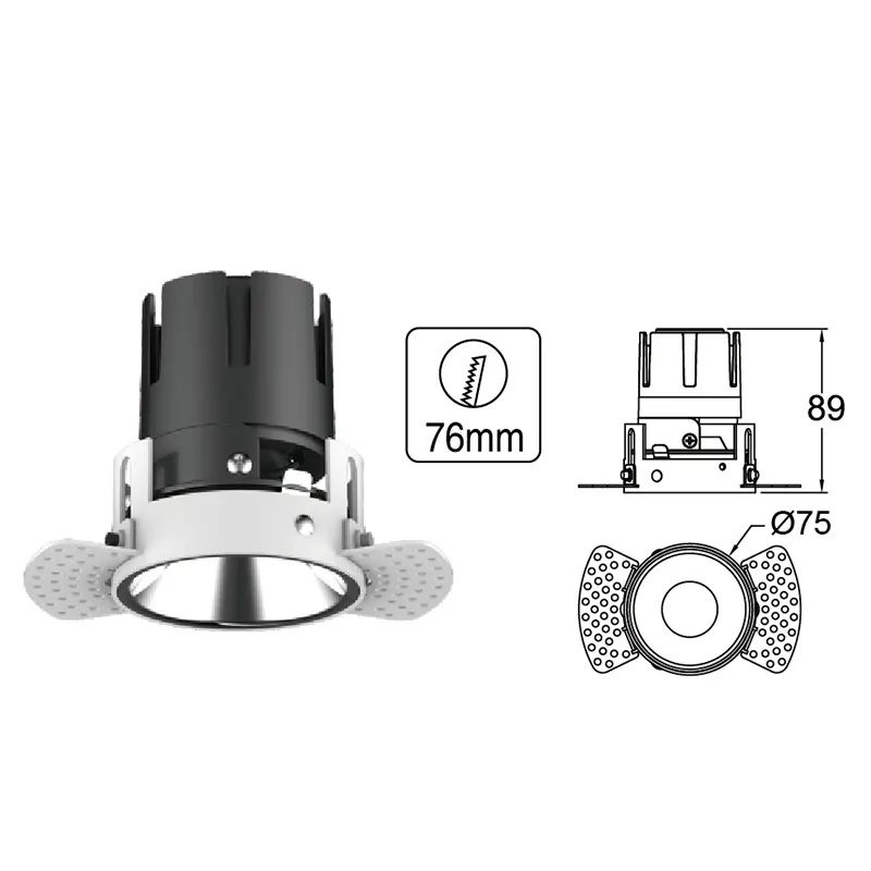 Anti-Glare Dimmable Recessed LED Downlight
