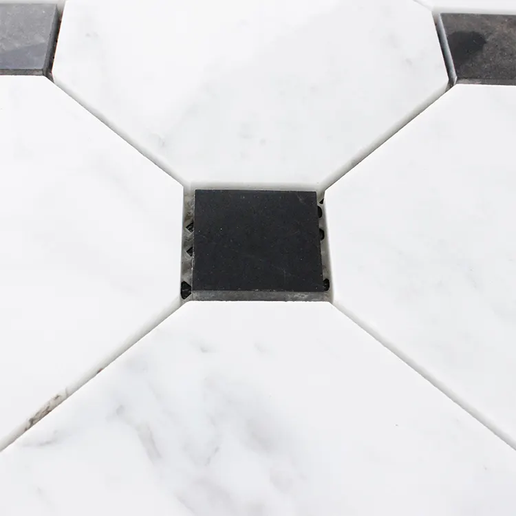 White Polished Marble Mosaic Tile 298x305mm