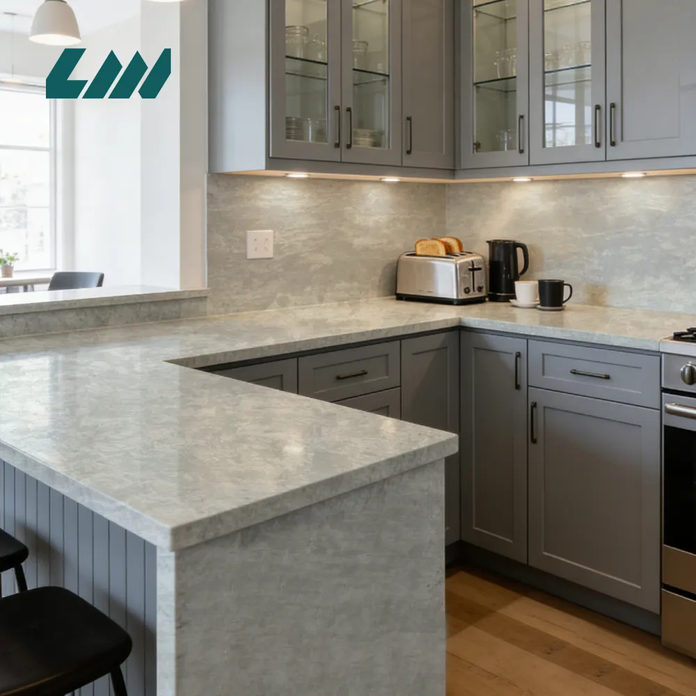 Jade-Look Engineered Quartz Slab 3200x1600mm